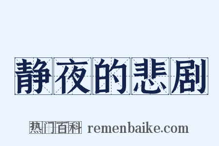 静夜的悲剧是什么意思的图片